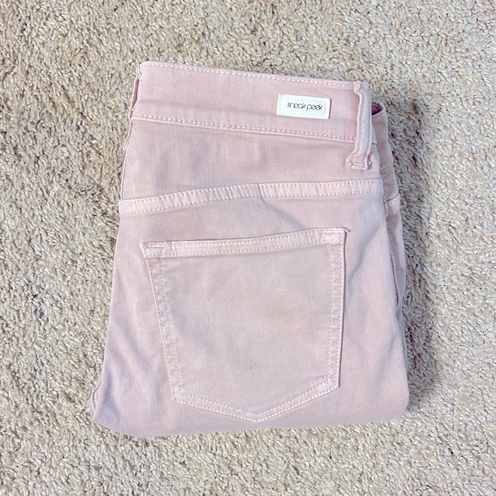 Sneak peek light pink jeans